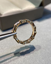 Bvlgari diamond-encrusted white serpentine ring - 6