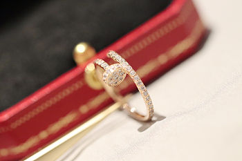 Cartier Juste un Clou ring, small model, half-paved