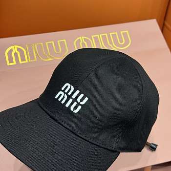 Miu Miu Logo-Embroidered Drawstring Denim Baseball Cap