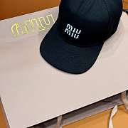 Miu Miu Logo-Embroidered Drawstring Denim Baseball Cap - 4