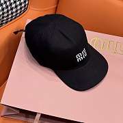 Miu Miu Logo-Embroidered Drawstring Denim Baseball Cap - 2