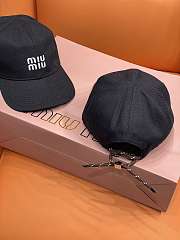 Miu Miu Logo-Embroidered Drawstring Denim Baseball Cap - 5