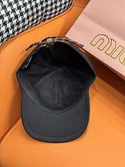 Miu Miu Logo-Embroidered Drawstring Denim Baseball Cap - 3