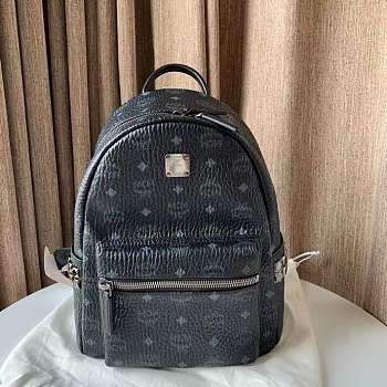 MCM Stark Backpack In Visetos Black 33x41x15cm