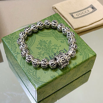 Gucci Interlocking G Engraved Boule Bracelet