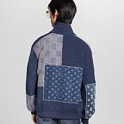 Louis Vuitton Monogram Color-Blocked Checkerboard Knit Zipper Jacket - 4