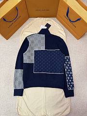 Louis Vuitton Monogram Color-Blocked Checkerboard Knit Zipper Jacket - 3