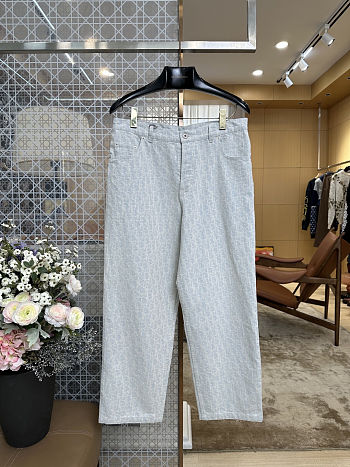 DIOR All-over Monogram Straight-Leg Jeans