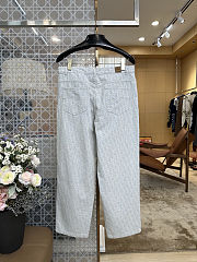 DIOR All-over Monogram Straight-Leg Jeans - 5