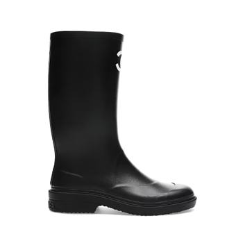 Chanel Rubber Rain Boots Black G39620 