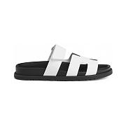 Hermes Chypre Sandal Blanc Calfskin (Women's) H222100Z-90340 - 1