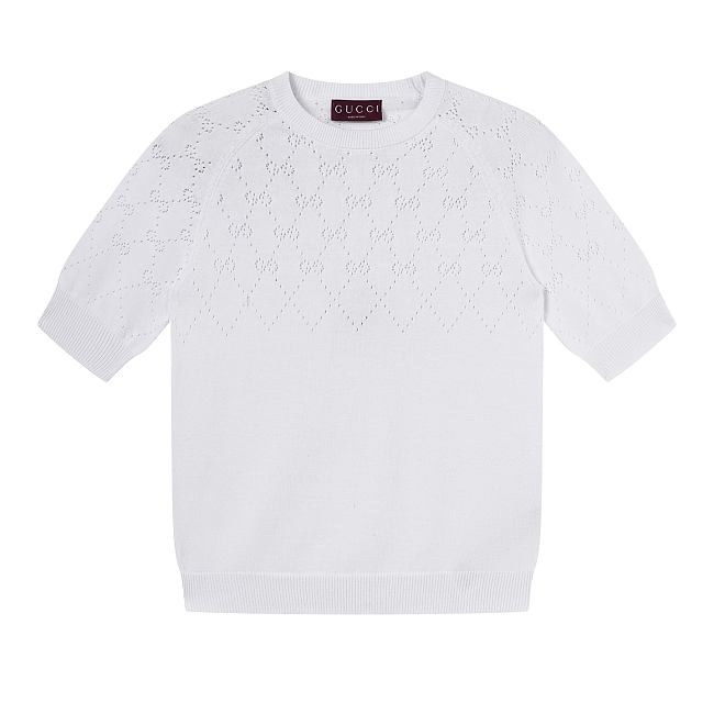 Gucci short-sleeved shirt white - 1