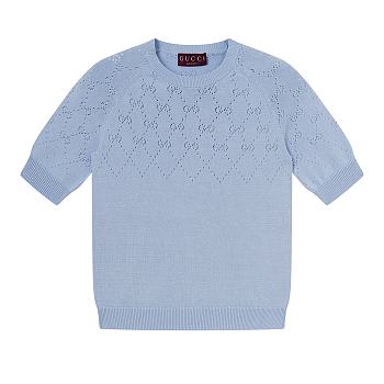 Gucci short-sleeved shirt blue