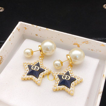 Dior Latest Style Blue Star Earrings