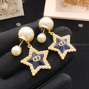 Dior Latest Style Blue Star Earrings - 2