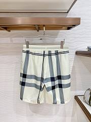 Burberry Check Silk Twill Shorts Cream - 2