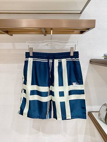 Burberry Check Swim Shorts Navy