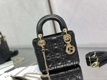 Dior Lady Black Gold Hardwware 17×7×15 cm