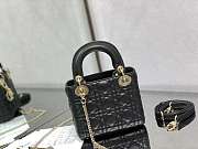 Dior Lady Black Gold Hardwware 17×7×15 cm - 3
