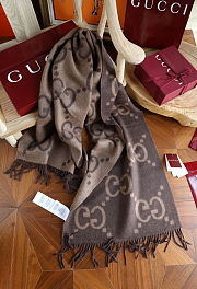 Gucci classic double-sided jacquard tassel scarf 45*200cm - 6