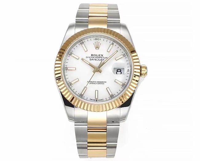 Rolex Datejust 41 Oystersteel and Yellow Gold White Index Dial m126333-0025 - 1