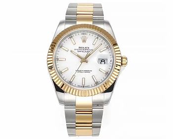 Rolex Datejust 41 Oystersteel and Yellow Gold White Index Dial m126333-0025