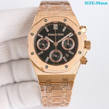 Audemars Piguet Royal Oak Selfwinding Chronograph 38mm Pink Gold Baguette Diamond Dial