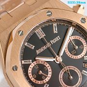 Audemars Piguet Royal Oak Selfwinding Chronograph 38mm Pink Gold Baguette Diamond Dial - 3