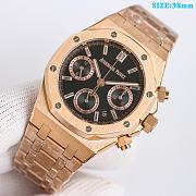 Audemars Piguet Royal Oak Selfwinding Chronograph 38mm Pink Gold Baguette Diamond Dial - 2