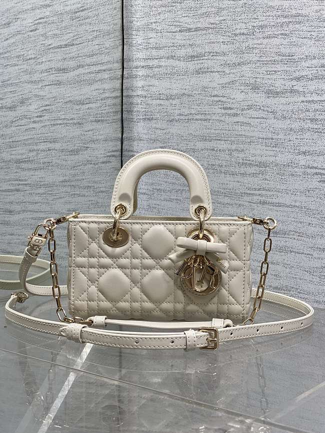 Dior Chalk White Mini Bag 16*5.5*10cm - 1