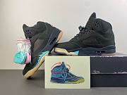 Air Jordan 5 Retro SoleFly Black Aurora Green IU0734-001 - 2