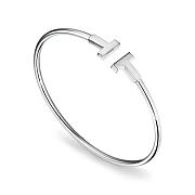 Tiffany T Wire Bracelet in White Gold - 4