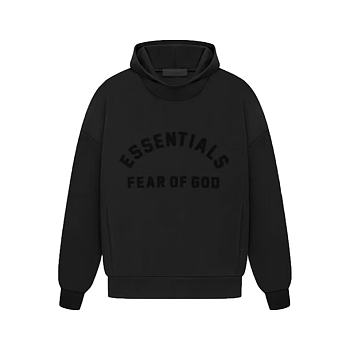 Fear of God Essentials Chest Logo Hoodie 'Jet Black'