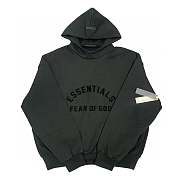 Fear of God Essentials Chest Logo Hoodie 'Jet Black' - 4