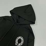 Chrome Hearts Horseshoe Floral Pullover Hoodie Black - 6
