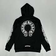 Chrome Hearts Horseshoe Floral Pullover Hoodie Black - 5