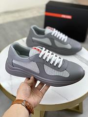 Prada America’s Cup Sneakers in Grey and White - 1