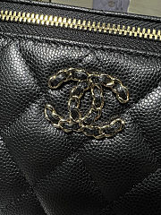 Chanel 26S Top Handle Vanity Case Grained Shiny Calfskin Black GHW 17x9.5x8 cm - 2