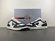 Prada Downtown Leather Sneakers White Black 2EE364_3LKG_F0T8F_F_D001 - 4