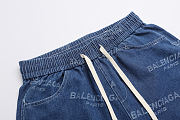 Balenciaga All-Over Logo Denim Shorts - 6