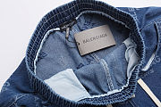 Balenciaga All-Over Logo Denim Shorts - 3