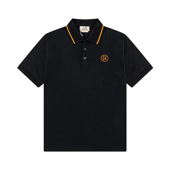 Hermes H Polo Shirt Blac - 1