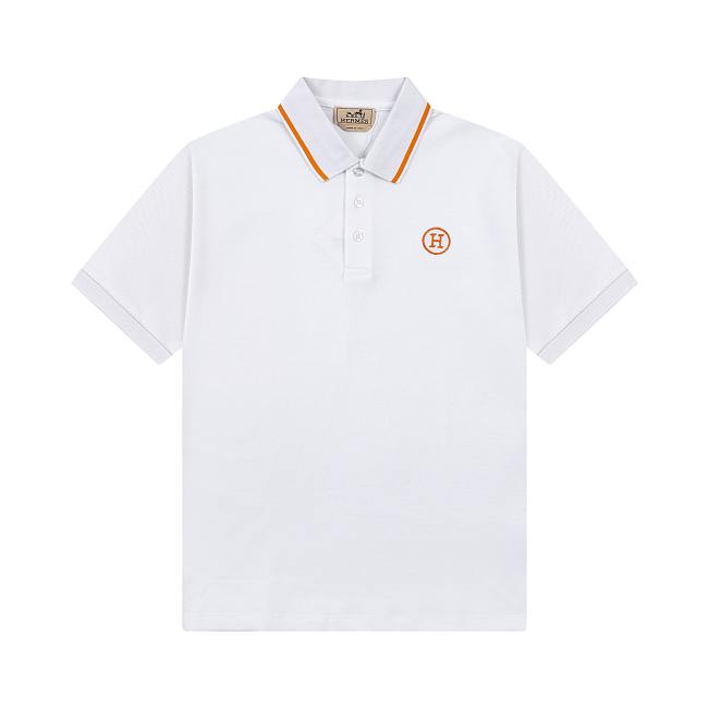 Hermes H Polo Shirt White - 1