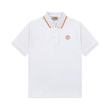 Hermes H Polo Shirt White